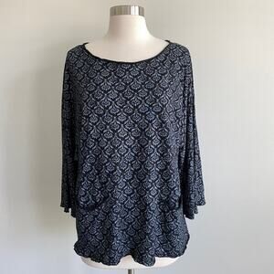 Fresh Produce Sayulita Zen Pullover Black Grey XS/S NWT